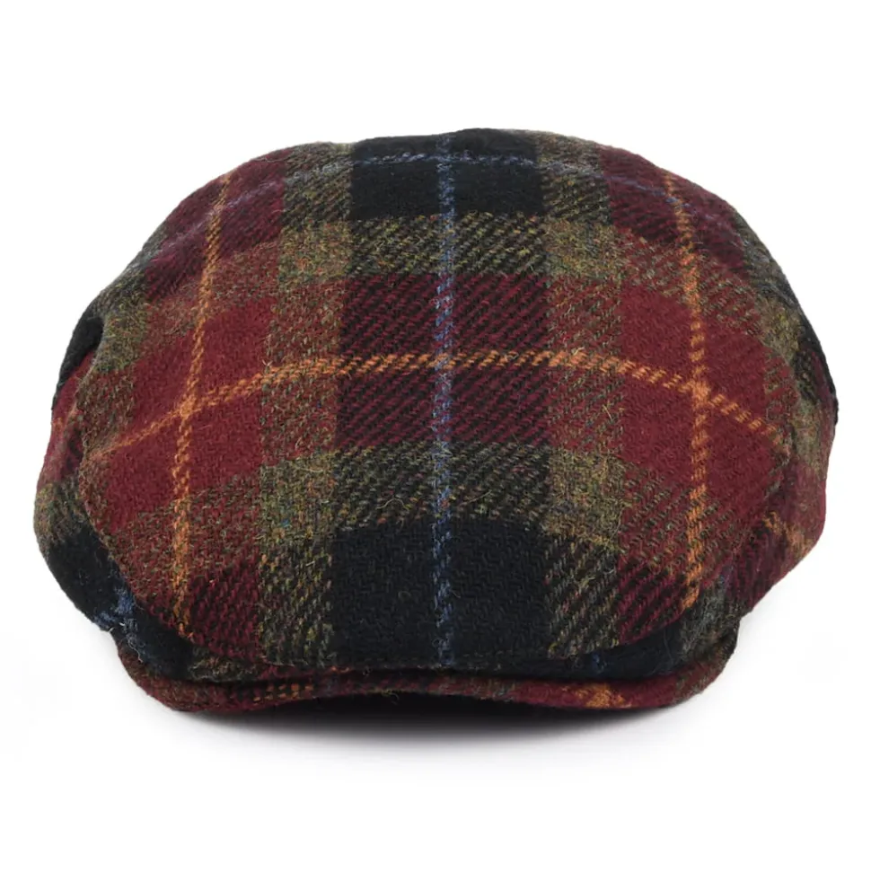 Store Casquette Plate en Harris Tweed Callanish mélange de bordeaux JAXON & JAMES Femme/Homme Casquettes Plates|Grandes Tailles