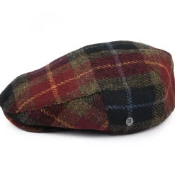 Store Casquette Plate en Harris Tweed Callanish mélange de bordeaux JAXON & JAMES Femme/Homme Casquettes Plates|Grandes Tailles