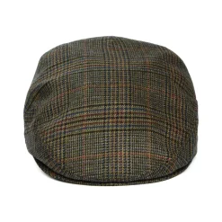 Fashion Casquette Plate en Laine Vierge Prince-de-Galles forêt-multi Femme/Homme Casquettes Plates|Grandes Tailles