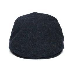 Sale Casquette Plate en Laine Vierge Chinée bleu marine Femme/Homme Casquettes Plates|Chapeaux Hiver