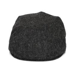 Online Casquette Plate en Laine Vierge Chinée anthracite Femme/Homme Casquettes Plates|Grandes Tailles