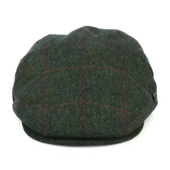 Online Casquette Plate en Laine Britannique à Carreaux et Chevrons Cambridge olive foncé Femme/Homme Casquettes Plates|Chapeaux Hiver