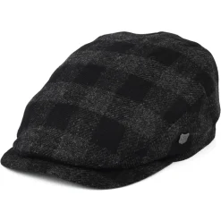 Hot Casquette Plate en Laine Britannique à Carreaux Longden anthracite Femme/Homme Casquettes Plates|Chapeaux Hiver