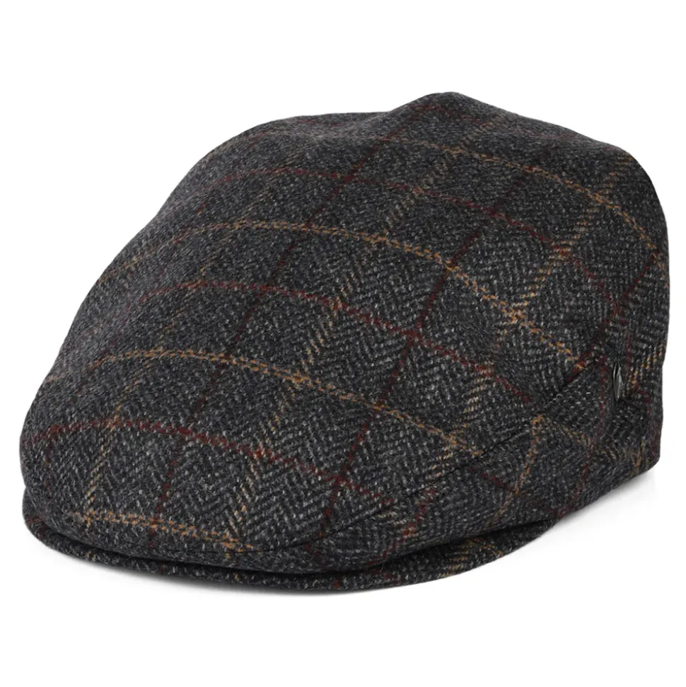 Flash Sale Casquette Plate en Laine et Cachemire à Carreaux et Chevrons gris Femme/Homme Casquettes Plates|Casquettes Plates