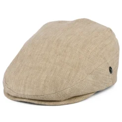 Shop Casquette Plate en Lin à Micro Chevrons blé Femme/Homme Casquettes Plates|Casquettes Plates
