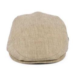Shop Casquette Plate en Lin à Micro Chevrons blé Femme/Homme Casquettes Plates|Casquettes Plates