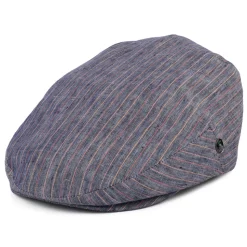 Cheap Casquette Plate en Lin à Rayures bleu Femme/Homme Casquettes Plates|Casquettes Plates