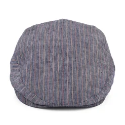 Cheap Casquette Plate en Lin à Rayures bleu Femme/Homme Casquettes Plates|Casquettes Plates