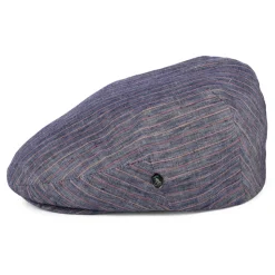 Cheap Casquette Plate en Lin à Rayures bleu Femme/Homme Casquettes Plates|Casquettes Plates