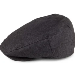Shop Casquette Plate en Lin Irlandais anthracite Femme Casquettes Plates|Casquettes Femme
