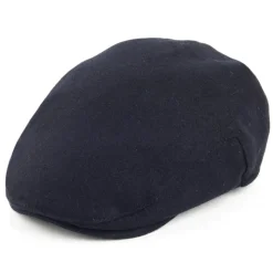 Cheap Casquette Plate en Melton bleu marine Femme Casquettes Plates|Casquettes Femme