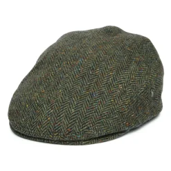 Fashion Casquette Plate en Tweed du Donegal à Chevrons forêt Femme/Homme Casquettes Plates|Chapeaux Hiver