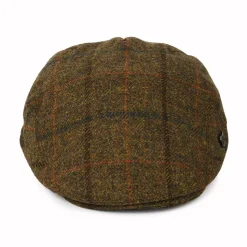 Store Casquette Plate Hydrofuge à Carreaux Gamekeeper marron-rouille-bleu Femme/Homme Casquettes Plates|Chapeaux Hiver