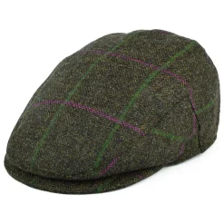 Cheap Casquette Plate Imperméable à Carreaux et Chevrons olive-violet-vert Femme/Homme Casquettes Plates|Chapeaux Hiver