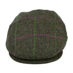 Cheap Casquette Plate Imperméable à Carreaux et Chevrons olive-violet-vert Femme/Homme Casquettes Plates|Chapeaux Hiver