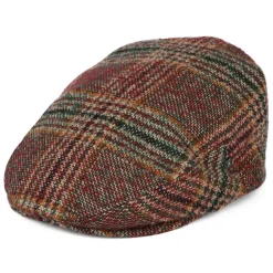Fashion Casquette Plate Prince-de-Galles en Laine Vierge rouge-vert Femme/Homme Casquettes Plates|Chapeaux Hiver