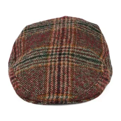 Fashion Casquette Plate Prince-de-Galles en Laine Vierge rouge-vert Femme/Homme Casquettes Plates|Chapeaux Hiver