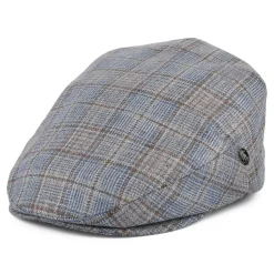 Cheap Casquette Plate Été en Soie et Laine à Carreaux bleu-marron Femme/Homme Casquettes Plates|Casquettes Plates