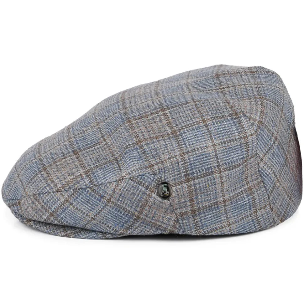 Cheap Casquette Plate Été en Soie et Laine à Carreaux bleu-marron Femme/Homme Casquettes Plates|Casquettes Plates
