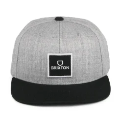 Outlet Casquette Snapback Alpha Square NetPlus MP gris chiné-noir Homme Casquettes De Baseball|Casquettes Homme