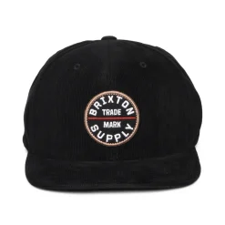 Sale Casquette Snapback en Velours Côtelé Oath III noir Homme Casquettes Homme