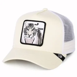 Shop Casquette Trucker White Tiger blanc Homme Casquettes Trucker|Casquettes De Baseball
