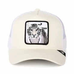 Shop Casquette Trucker White Tiger blanc Homme Casquettes Trucker|Casquettes De Baseball
