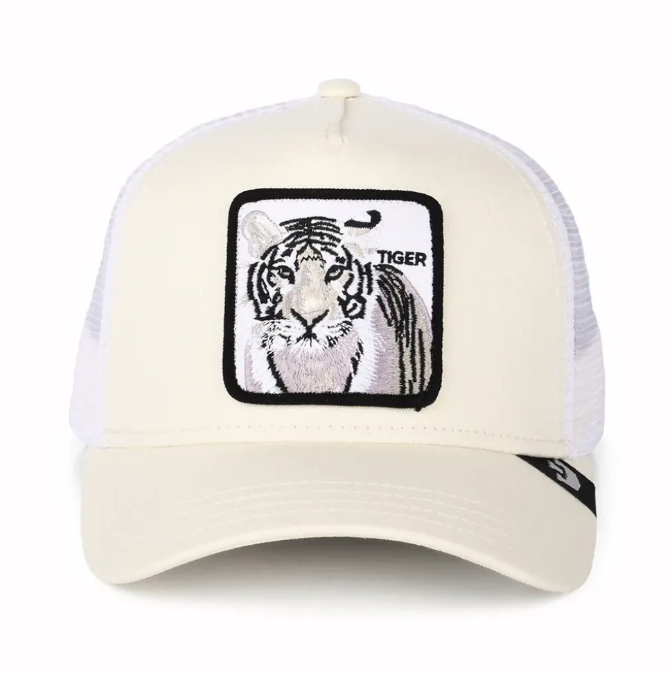 Shop Casquette Trucker White Tiger blanc Homme Casquettes Trucker|Casquettes De Baseball