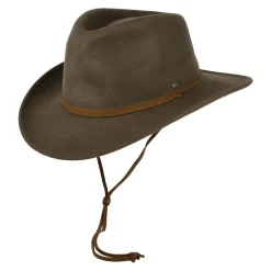Discount Chapeau Australien Déformable en Laine Feutrée Hydrofuge Avec Protège-Oreilles khaki Femme Chapeaux De Pluie|Chapeaux De Cowboy