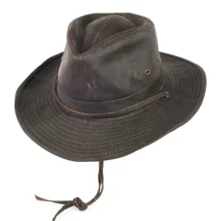 Flash Sale Chapeau Australien en Coton à Effet Usé marron Femme/Homme Chapeaux Trilby|Chapeaux Fedora