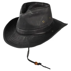 Discount Chapeau Australien en Coton à Effet Usé noir Femme/Homme Chapeaux Trilby|Chapeaux Fedora