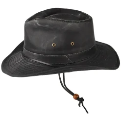 Discount Chapeau Australien en Coton à Effet Usé noir Femme/Homme Chapeaux Trilby|Chapeaux Fedora