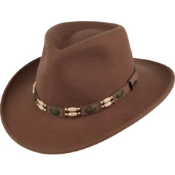 Store Chapeau Australien en Laine Feutrée Déformable Knoxville noix de pécan Femme Chapeaux Femme|Chapeaux De Cowboy