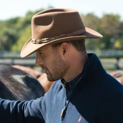 Store Chapeau Australien en Laine Feutrée Déformable Knoxville noix de pécan Femme Chapeaux Femme|Chapeaux De Cowboy
