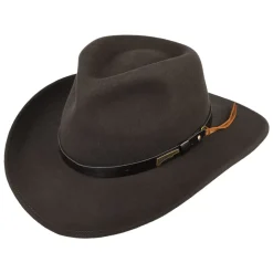 Sale Chapeau Australien en Laine marron Femme/Homme Chapeaux Fedora|Grandes Tailles