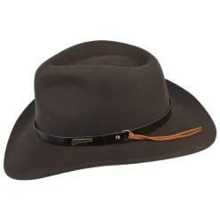 Sale Chapeau Australien en Laine marron Femme/Homme Chapeaux Fedora|Grandes Tailles