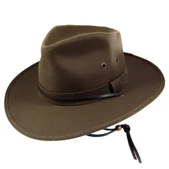Store Chapeau Australien en Toile Cirée marron JAXON & JAMES Femme/Homme Chapeaux Trilby|Chapeaux Fedora