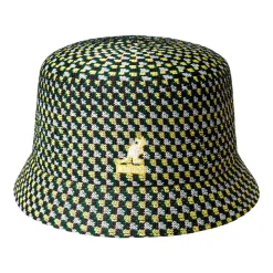New Chapeau Bob Bin en Tropic Geo Board vert-jaune Femme/Homme Chapeaux Bob|Chapeaux Été