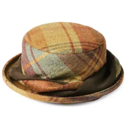Best Sale Chapeau Bob en Laine Britannique Tartan moutarde-marron-vin Femme Chapeaux Hiver|Chapeaux Bob