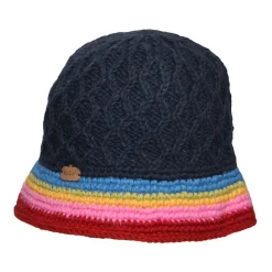 Store Chapeau Bob Maille Losange et Bord à Rayures bleu marine-arc-en-ciel Femme Chapeaux Hiver|Chapeaux Bob