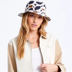 Hot Chapeau Bob Pliable à Imprimé Bétail Petra mélange de marrons Femme Chapeaux Été|Chapeaux Bob