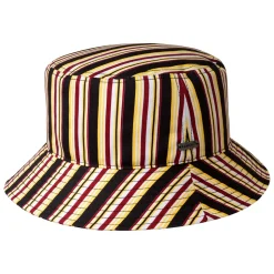 Online Chapeau Bob 70s Stripe noir-vin-jaune Femme/Homme Chapeaux Bob|Chapeaux Été