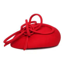 Outlet Chapeau Calot en Laine avec Boucles Rosey rouge Femme Chapeaux Cérémonie|Chapeaux Calots