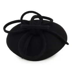 Fashion Chapeau Calot en Laine avec Boucles Rosey noir Femme Chapeaux Cérémonie|Chapeaux Calots