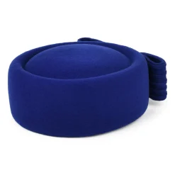 Flash Sale Chapeau Calot en Laine Jackie O Loop Bow bleu roi Femme Chapeaux Cérémonie|Chapeaux Calots