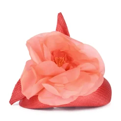 Fashion Chapeau Calot en Paille Fleur pêche Femme Chapeaux De Paille|Chapeaux Cérémonie