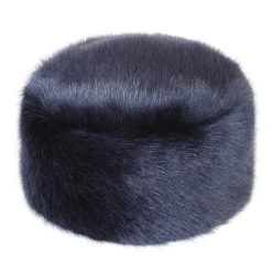 Store Chapeau Calot Femme Hiver en Fausse Fourrure bleu marine Femme Fausse Fourrure|Chapeaux Hiver