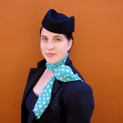 Shop Chapeau Calot Hôtesse de l'Air bleu marine SUR LA TÊTE Femme Chapeaux Cérémonie|Chapeaux Calots