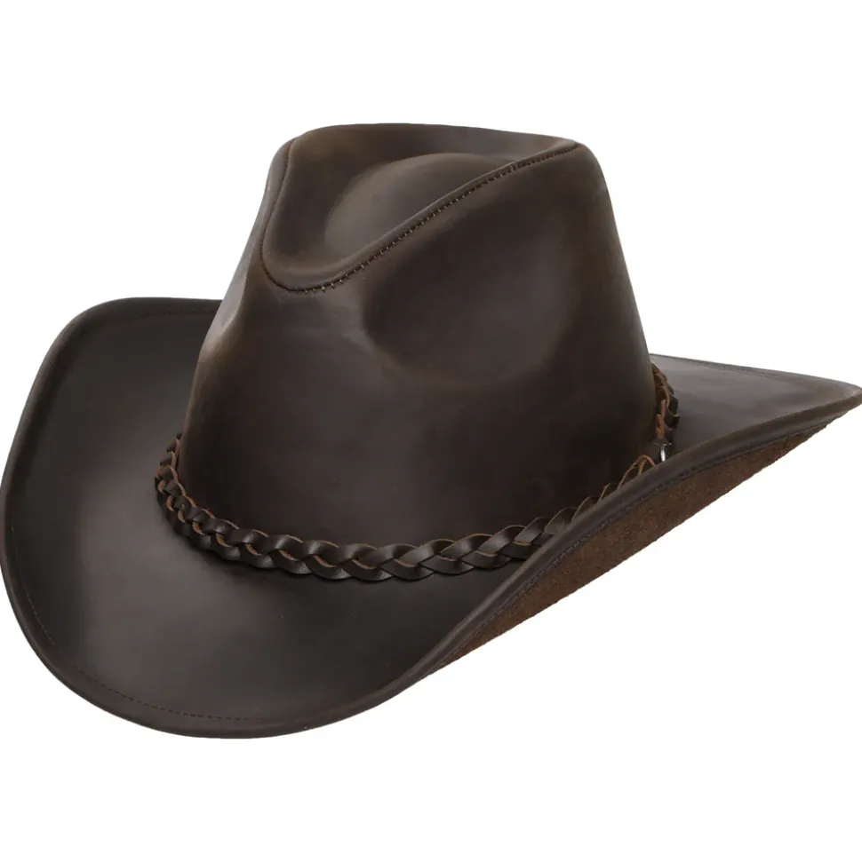 Best Chapeau de Cowboy en Cuir de Buffle chocolat JAXON & JAMES Femme/Homme Chapeaux De Cowboy|Chapeaux De Cowboy