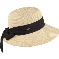 Shop Chapeau de Paille Été avec Noeud en Gros-Grain naturel Femme Chapeaux Été|Chapeaux De Paille